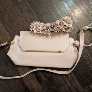 Elegant Cream Floral Women's Bag